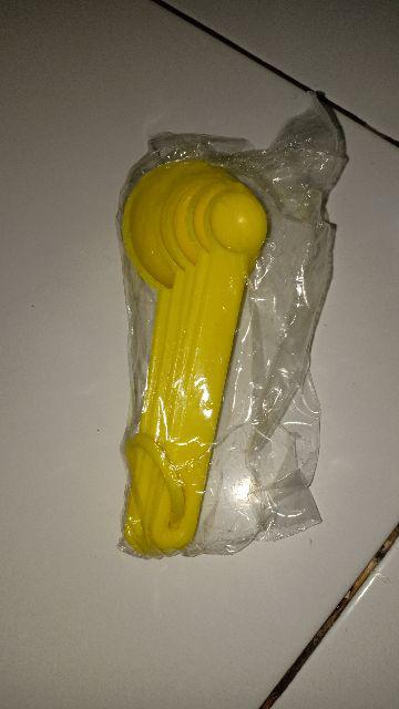 Sendok Takar Kuning 1 Set Plastik - Sendok Ukur Bahan Kue, Obat, Slime