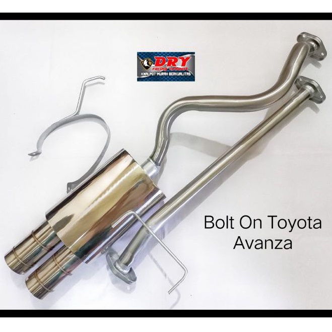 BOLT ON TOYOTQ AVANZA KNALPOT MOBIL HKS DOUBLE ARGON FULL STENLESS