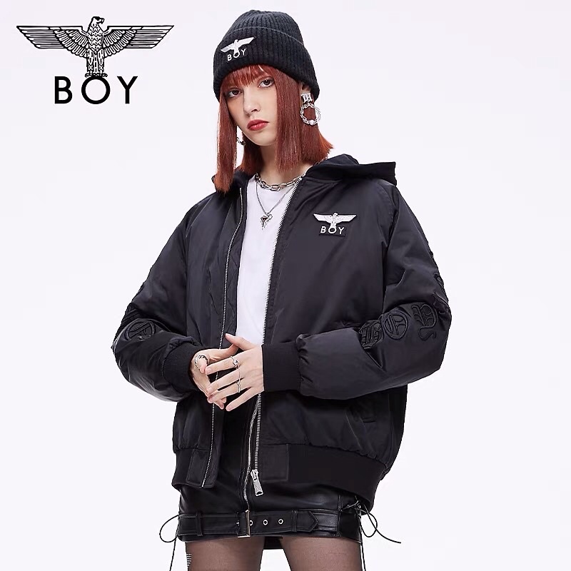 BOY76 JAKET BOMBER HOODIE BOY LONDON PRIA WANITA ASIA EROPA