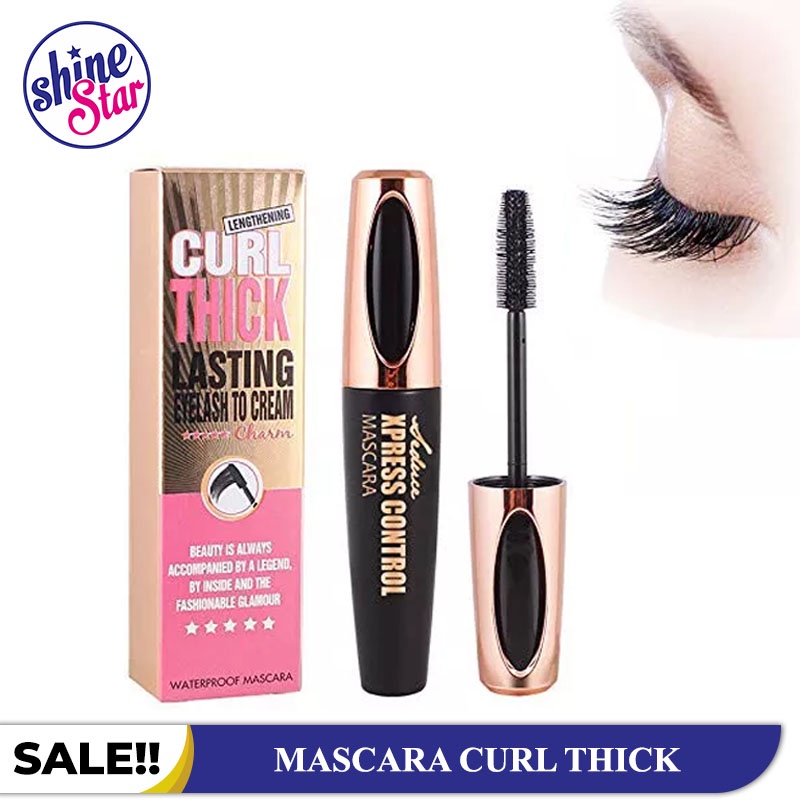 SHINE STAR - COD - 100% Original Heavy Full Maskara Anti Air 4D Fiber Black Mascara Pemanjang Penebal Bulu Mata