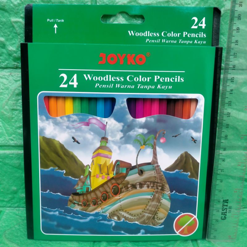 

PENSIL WARNA TANPA KAYU PANJANG 24 WARNA COLOR PENCIL JOYKO CP 104