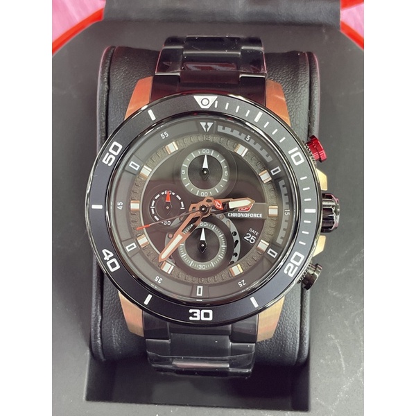 chronoforce 5331g pria original black rosegold