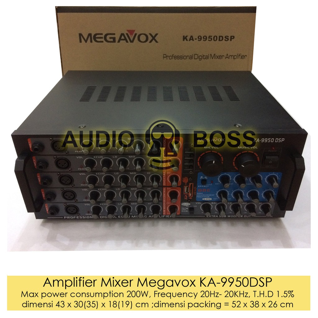 Power Amplifier Ampli Mixer Megavox KA-9950DSP KA 9950 DSP KA 9950DSP