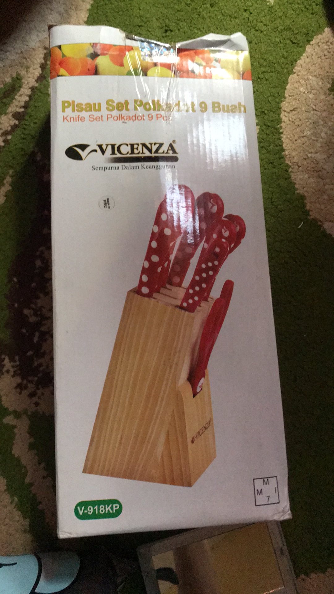 Pisau Set Polkadot / Knife Set Polkadot Vicenza V918kp