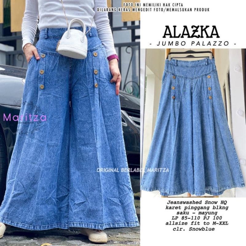 CELANA KULOT JEANS WANITA JUMBO