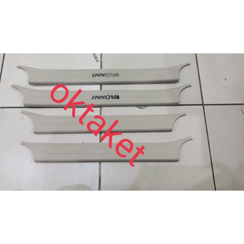 sillplate samping innova lama 2005-2015 emboss hitam chrome