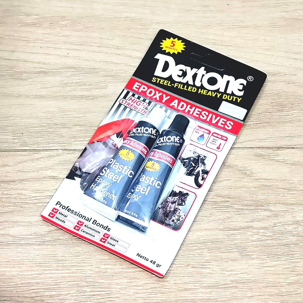 LEM DEXTONE PLASTIC STEEL EPOXY / LEM BESI 5 MENIT ASLI