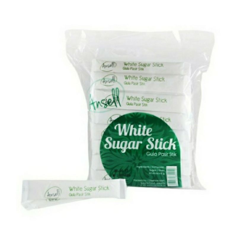 

ANSELL White Sugar Stick/Gula Putih Stik @60 Sachet