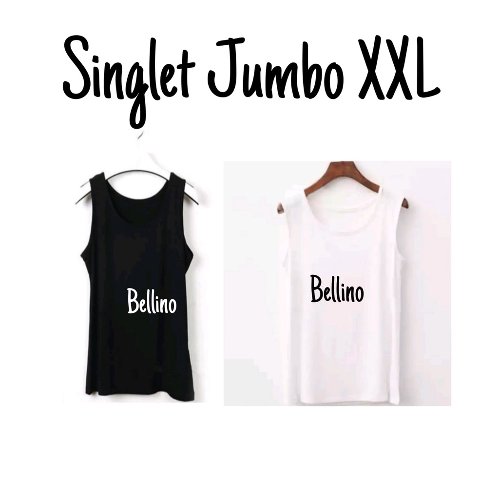 Bellino - Singlet Viorano Tali Lebar Wanita Jumbo XXL Tanktop Big Size Tangtop Adem Warna Polos-3
