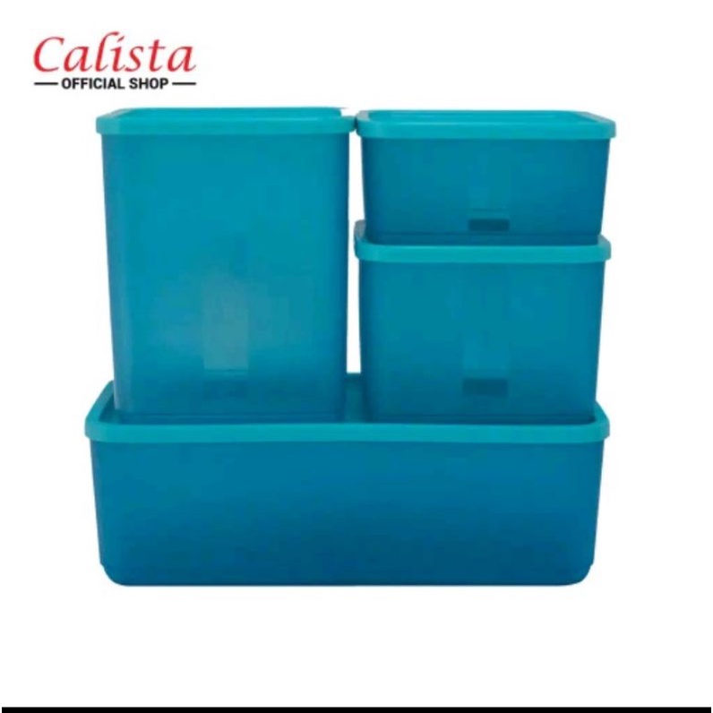 Toples Set Isi 4 Calista Aurora Toples Cantik Calista Aurora Otaru Tempat Kue Kering Set Toples Kedap Udara Toples BPA Free Wadah Makanan Kering