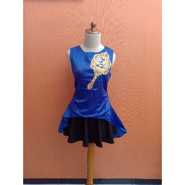 NEW atasan wanita CD cewek biru satin M cute pesta MEWAH lychel cewe