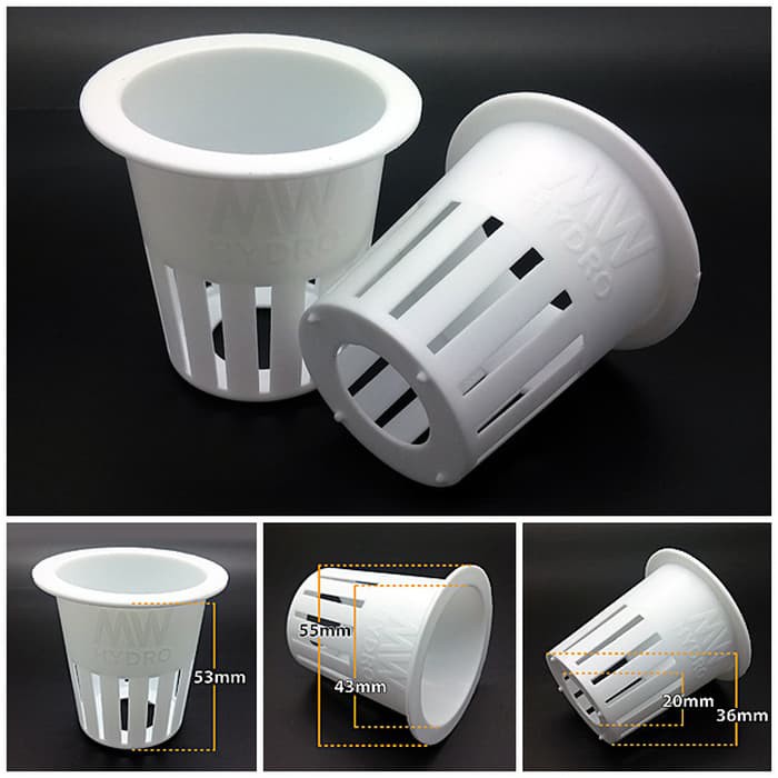 Netpot Hidroponik 5 cm MW Hydro - Putih | Hydroponic Net Pot - White