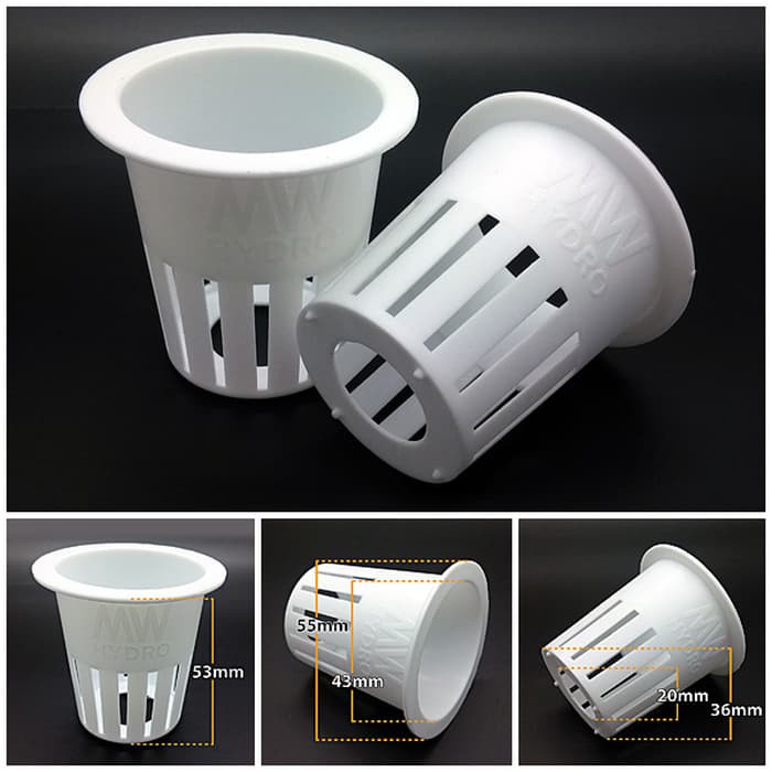 10 pcs Net Pot / Netpot Putih - MW Hydro