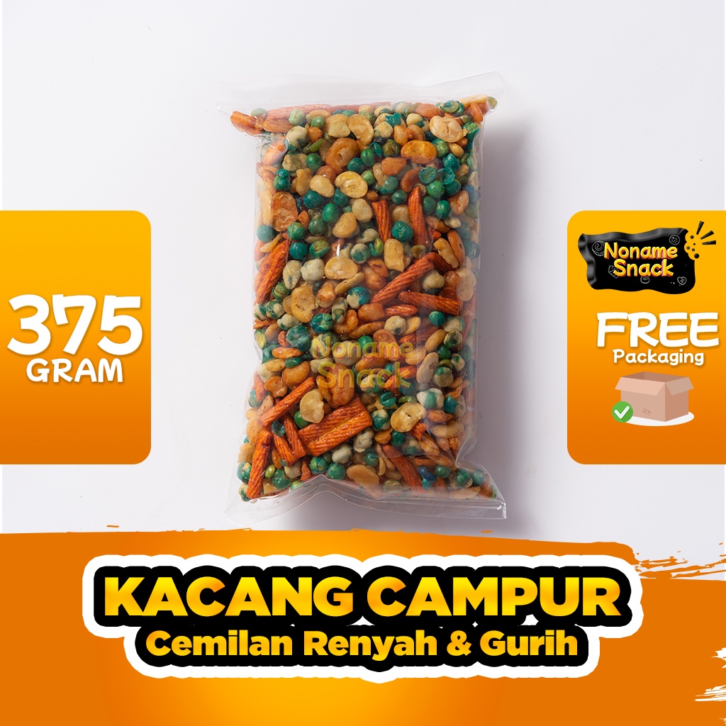 NoName Snack - Kacang Campur Cemilan Grosir Renyah 375G