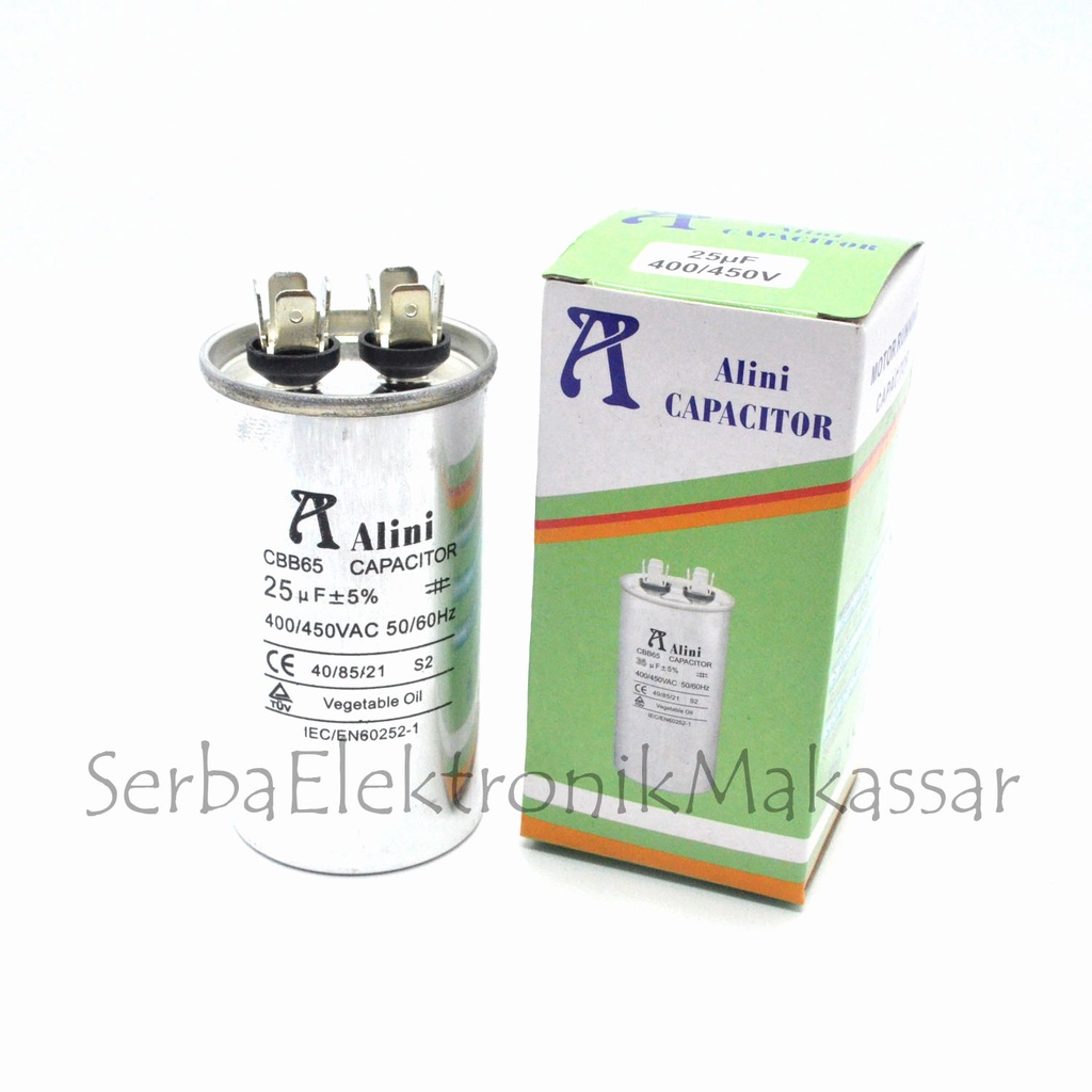 Kapasitor Capasitor AC 15uf 20uf 25uf 30uf 35uf 40uf 450V ALINI Aluminium Skun