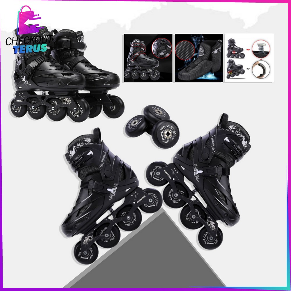 CT O10 Sepatu Roda Dewasa Power Roller Skate Sepatu Roda Pria dan Wanita Dewasa Inline Skate Dewasa