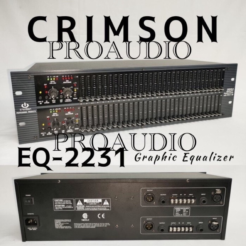 EQUALIZER CRIMSON 2231 ORIGINAL Dual 31 BAND 2x31