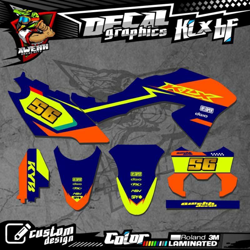 DECAL KLX BF 150 KLX BF KLX LAMA OREN STABILO