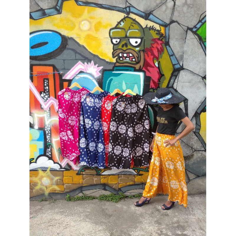 CELANA PANJANG KULOT BATIK bahan katun batik jumbo besar