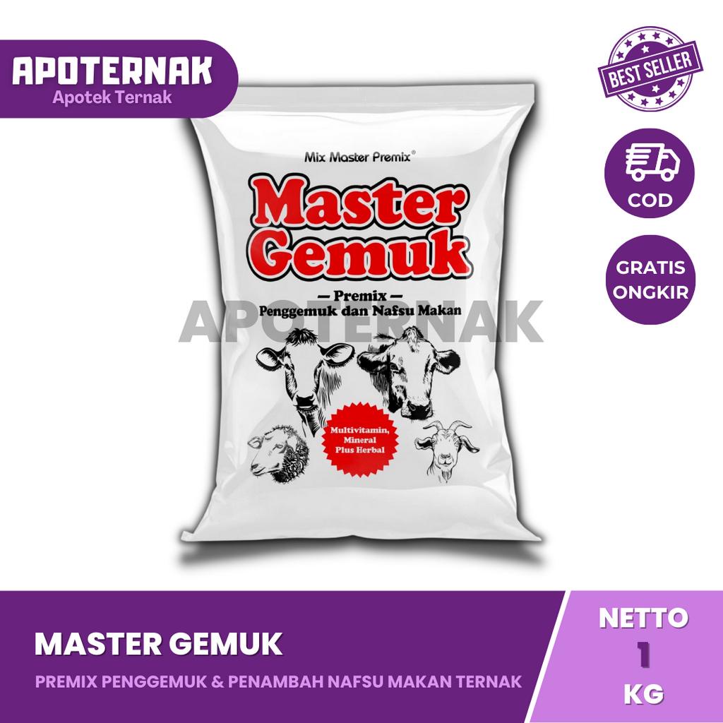 MASTER GEMUK 1 KG | Premix Penggemuk &amp; Peningkat Produksi Susu Ternak Sapi Kambing Domba | Apoternak