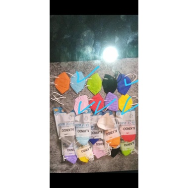 masker kn95 warna warni mix merk alkindo model korea ada boxnya