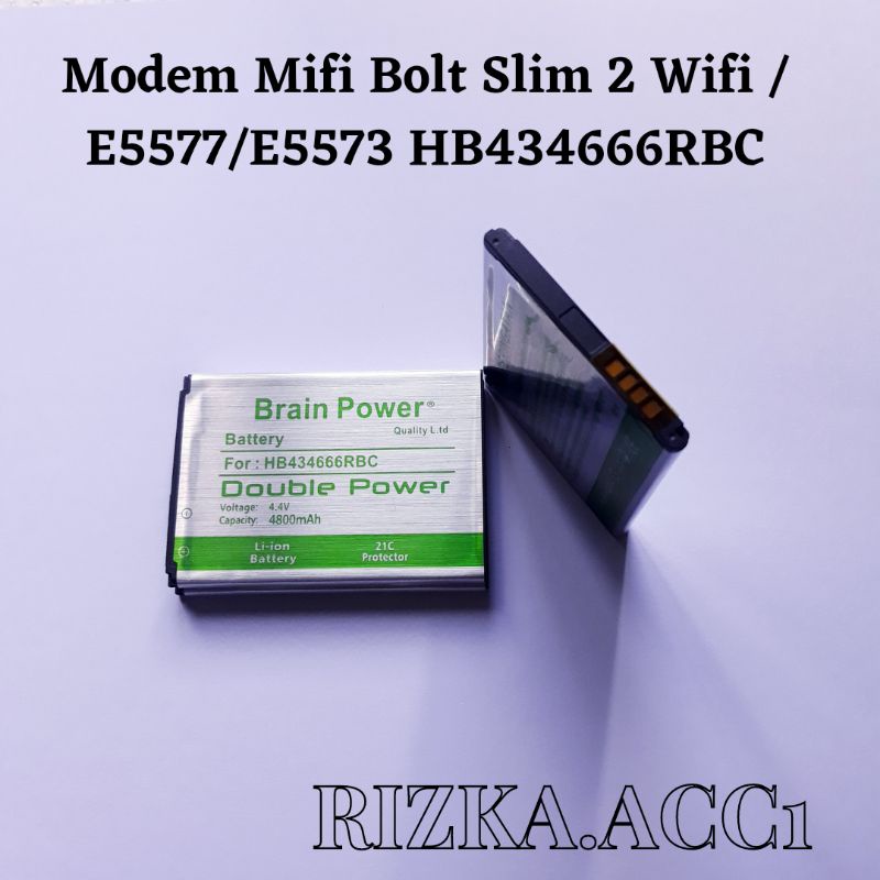 Baterai Batre Modem Mifi Bolt Slim 2 / E5577 / E5573 HB434666RBC Brain Power Battery