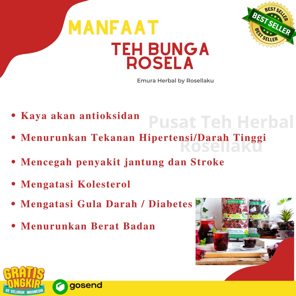 [TERMURAH]TEH ROSELA 1/2 KG PREMIUM / BUNGA ROSELLA /TEH ROSELLA/HIBICUS/OBAT DARAH TINGGI DIABETES