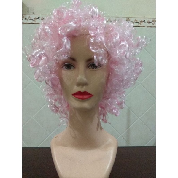 wig rambut kribo warna warni badut