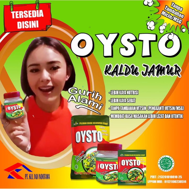 Kaldu Jamur Vegan OYSTO Penyedap rasa HALAL diet Bukan Royco