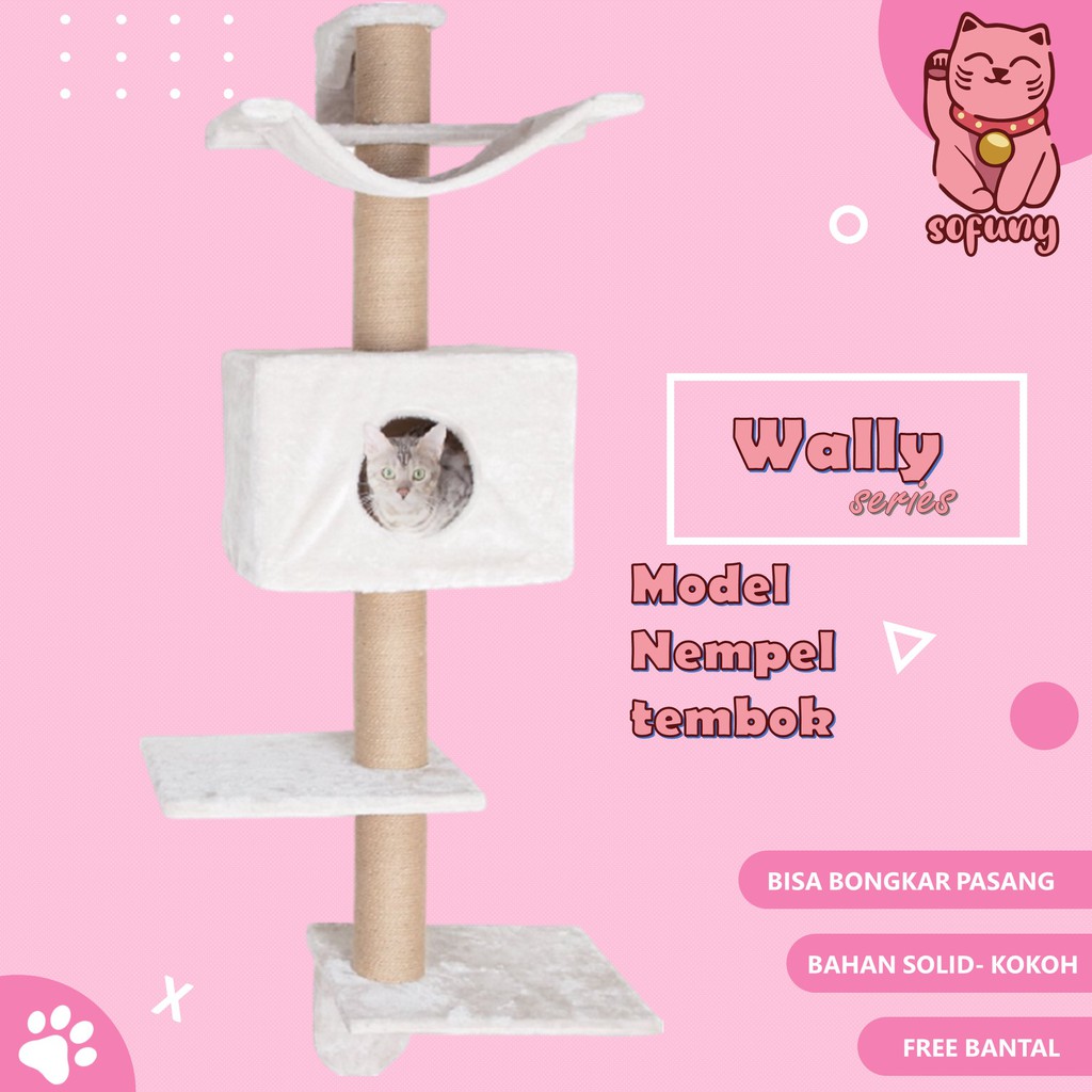 SOFUNY Cat Wall Playground / Cat Tree Dinding / Cat Condo Tembok Kucing Anggora Persia Peaknose