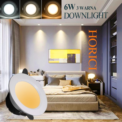 ASLI FULL TERANG 5W LAMPU DOWNLIGHT LED PLAFON 5 WATT NYALA ADA PUTIH / WARM WHITE