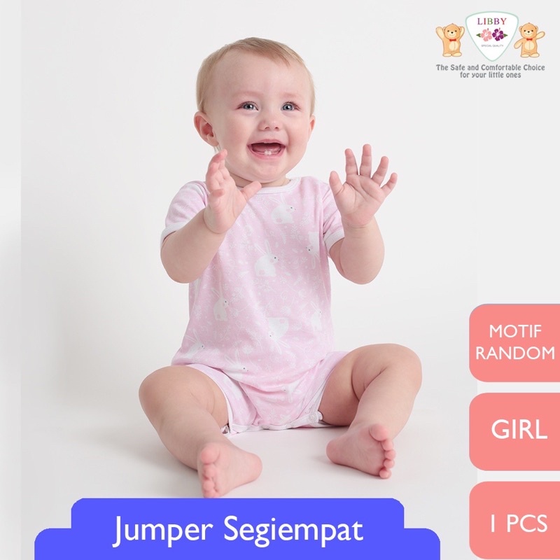 Libby Romper Segi-Empat 0-3 Bulan - Jumper bayi/baby jumper/Libby baby jumper