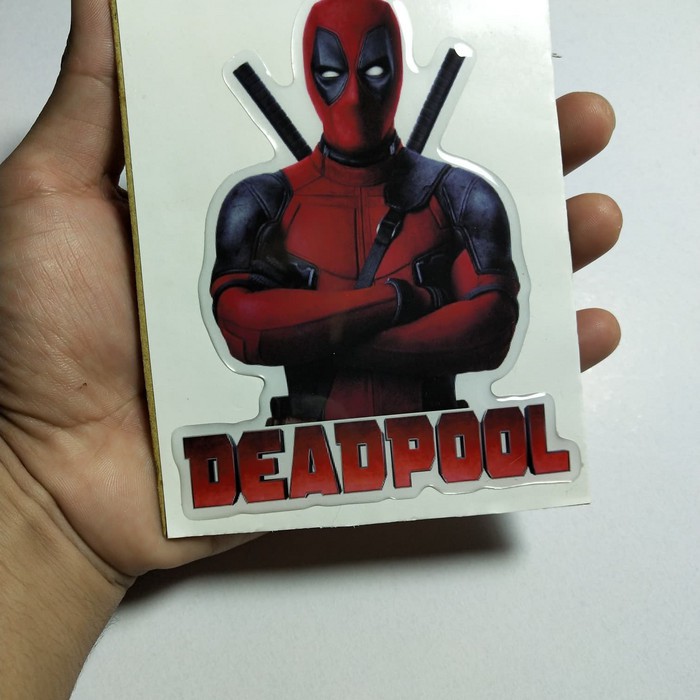

stiker deadpool timbul