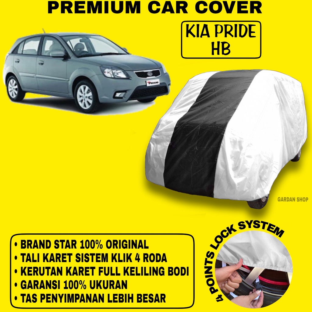 Body Cover KIA PRIDE HB SILVER HITAM Penutup Bodi Mobil Kia Pride Hb Waterproof PREMIUM