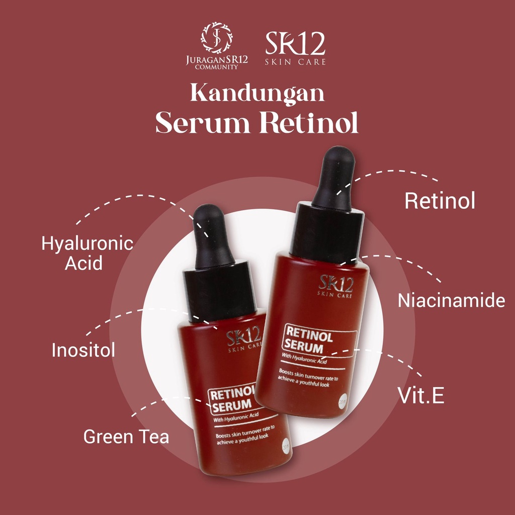 Serum Glowing Serum Wajah Glowing Serum Retinol Penghilang Flek Hitam di Wajah Ampuh BPOM Retinol Serum SR12