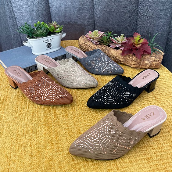 Diskon BPRM 5001 Sandal Brukat Heels Pesta Kekinian