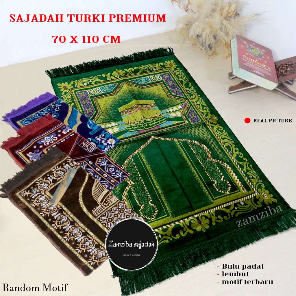 Sajadah Tebal Turki Bulu Premium Dijamin Halus Ukuran Dewasa 70x110cm ZamzibaSajadah