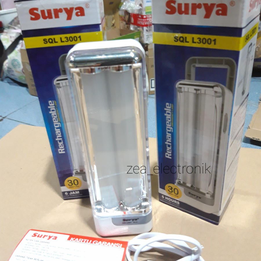 LAMPU EMERGENCY / LAMPU DARURAT SURYA SQL-L3001 LED BISA DI CAS