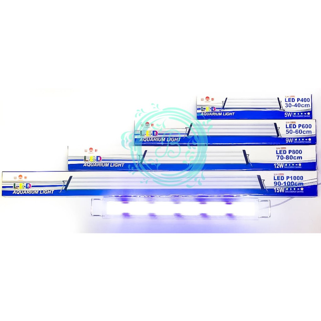 YAMANO LED P600 Lampu LED Aquarium Aquascape 50-60cm 9 Watt 9W | Shopee