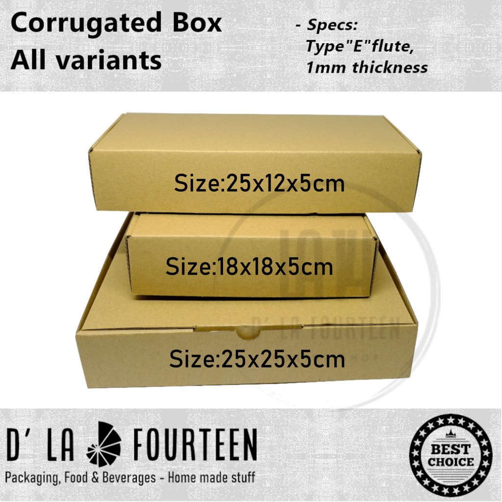 

CORRUGATED BOX PIZZA, BOMBOLONI, BROWNIES, GIFT BOX BERBAGAI UKURAN