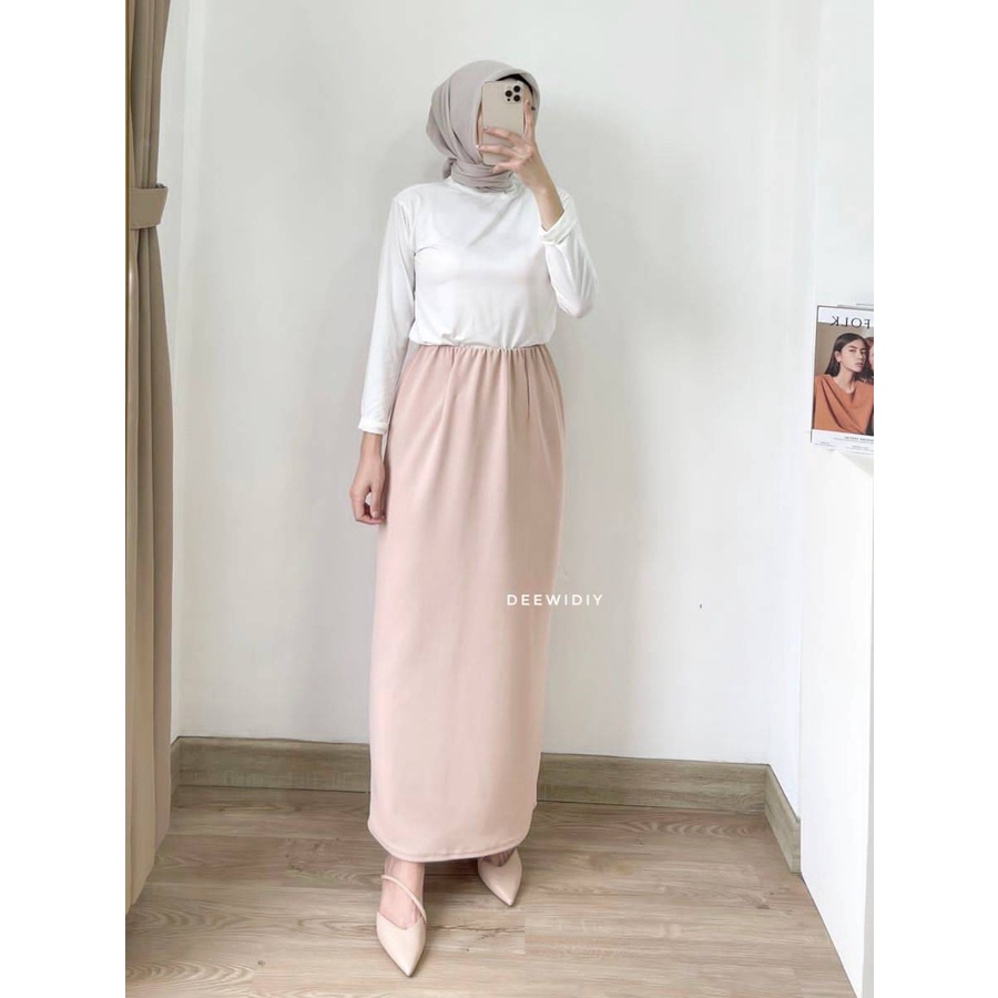 ROK SPAN KNIT PREMIUM ROK SPAN PANJANG ROK KERJA WANITA - KIRANA SKIRT DEEWIDIY