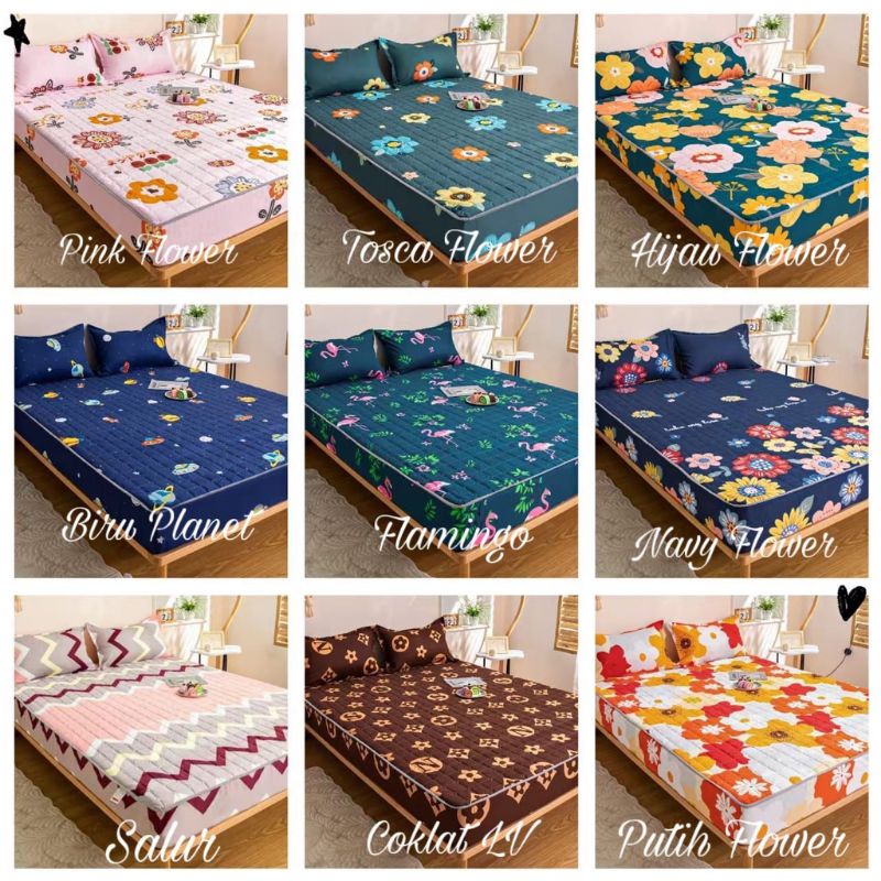 Sprei Waterproof Sprei Anti Ompol 180x200 200x200 160x200 120x200cm