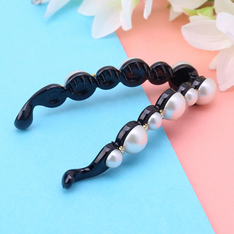 Jedai Jepit Rambut Pisang Mutiara 10.5cm PREMIUM Ponitail Jepit Salon Korea Banana Ponytail Hair Claw Clips