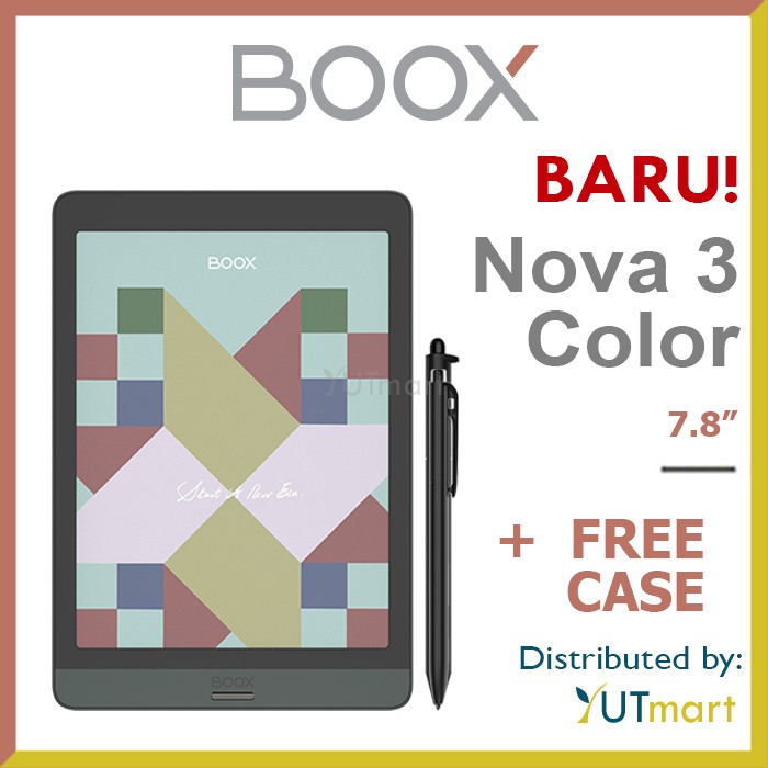 Onyx Boox Nova 3 Color - E-Book Reader 7.8 Inci Layar E Ink Kaleido Plus dengan Stylus Wacom