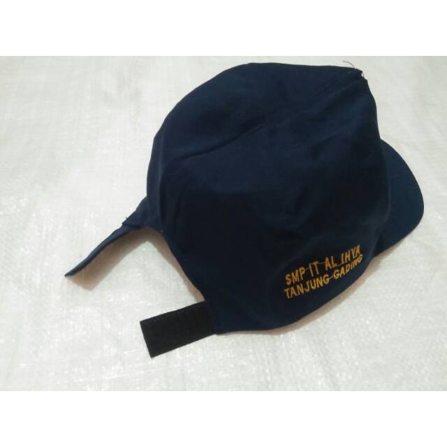 AM Promo  Topi SMP bordir logo tutwuri + identitas sekolah