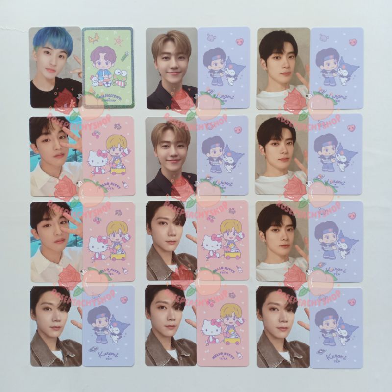 Nct x Sanrio random trading card A ver jaehyun jaemin Mark Ten winwin selca character konsep yuta Te