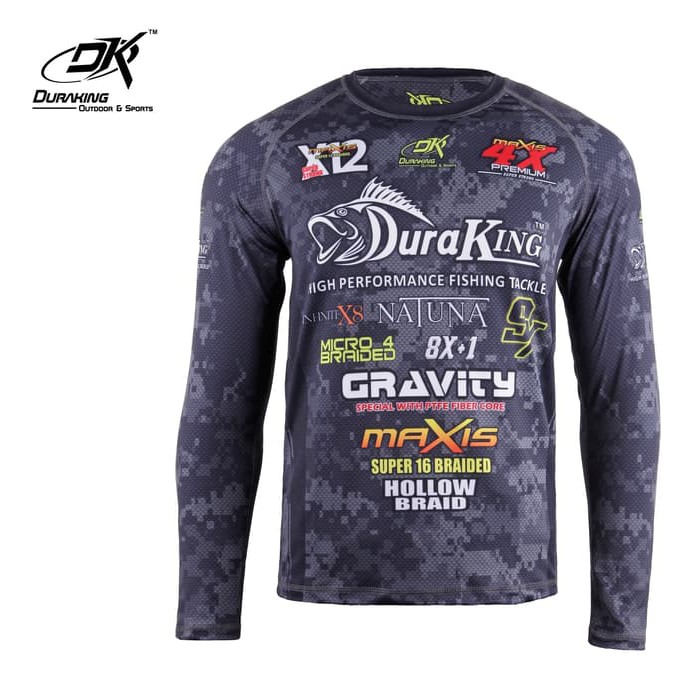 DK Fishing Jersey LS  All Brand Black