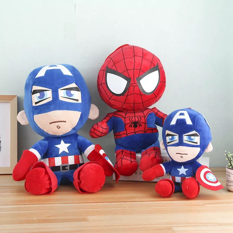 BONEKA AVENGERS MARVEL CAPTAIN AMERICA SPIDERMAN IRON MAN SUPERMAN BATMAN HULK