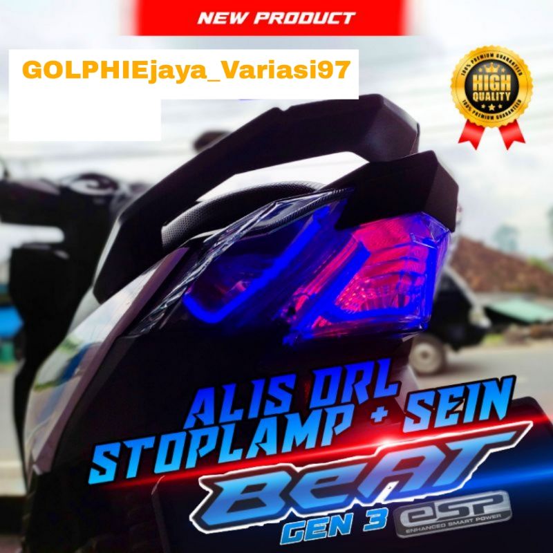 LAMPU ALIS VARIASI STOPLAMP BEAT NEW ESP 2016 2017 2018 2019 / LED ALIS BEAT ANTI AIR BONUS ALIS SEI