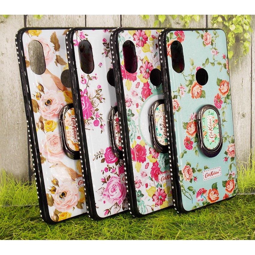 Softcase Motif Flower CK + Ring Stand Oval For Samsung/Oppo/Vivo/Xiaomi